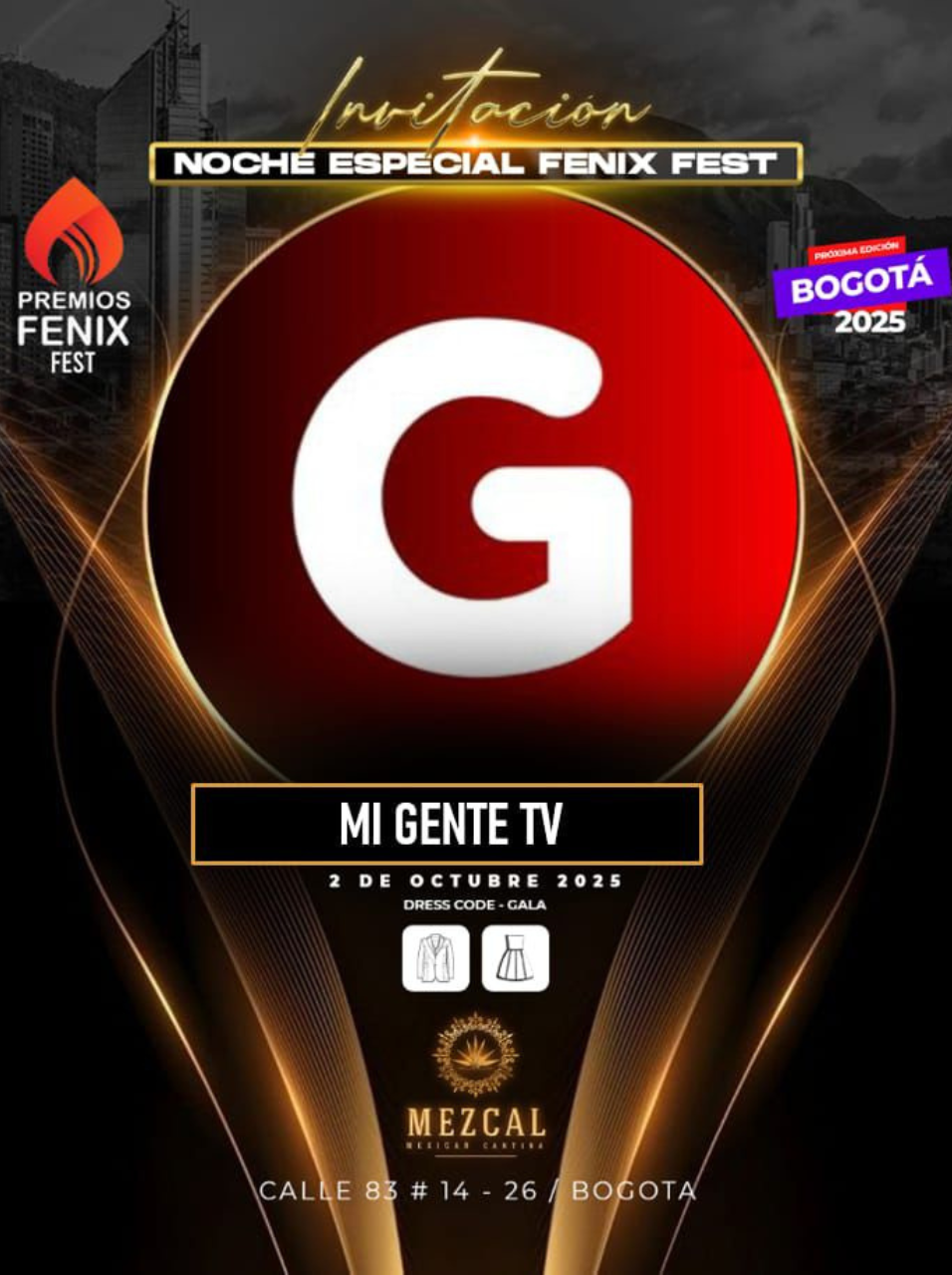 Los Premios Fénix Fest llegan a Medellín en abril de 2026
