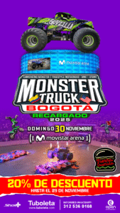 ¡20% de Descuento! Monster Truck recargado 2025 llega a Bogotá para un show extremo