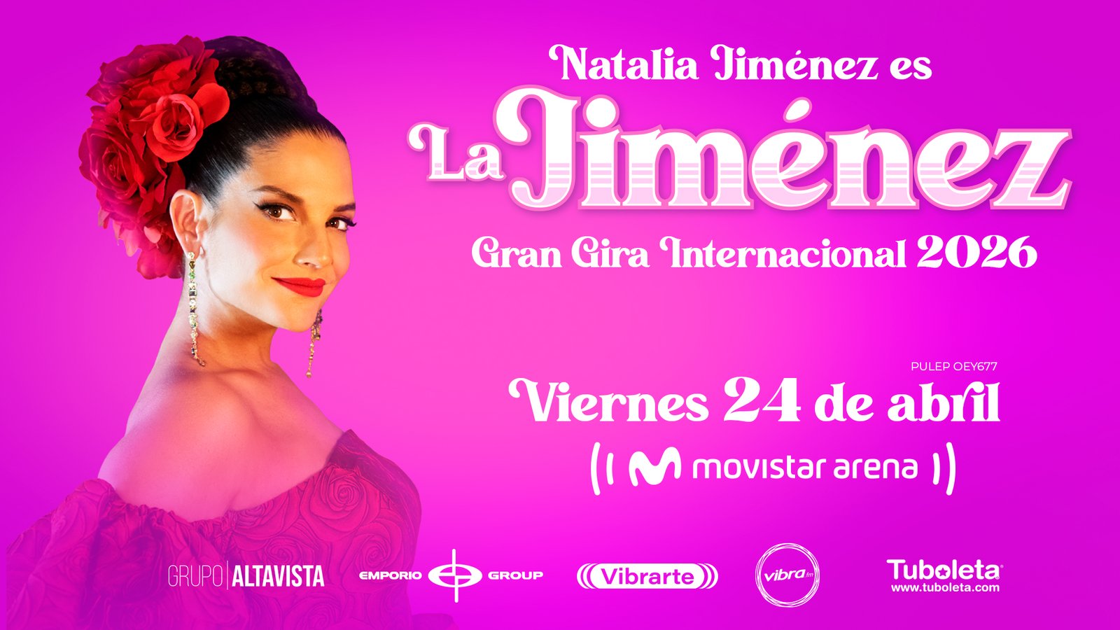 Natalia Jiménez regresa a Bogotá: una noche de gala con su gira “La Jiménez”