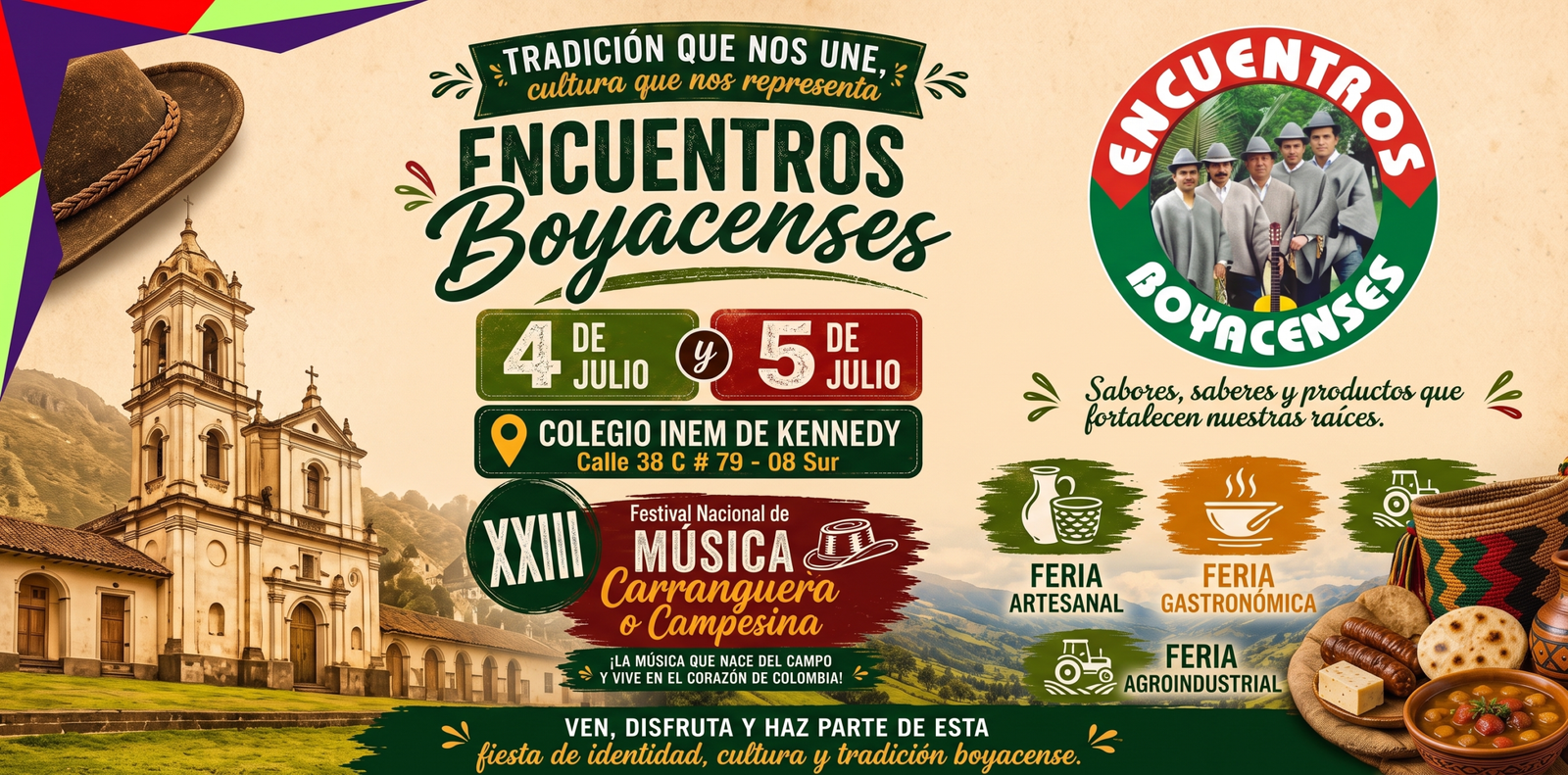 “Encuentros Boyacenses” llevará la cultura y las tradiciones de Boyacá al corazón de Bogotá
